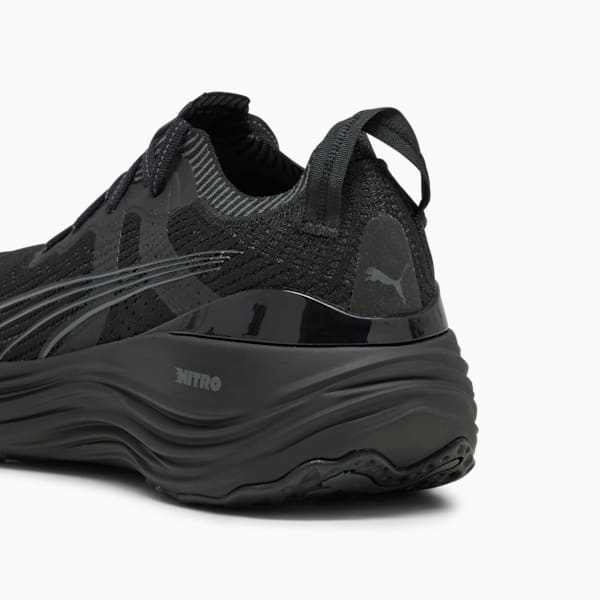 メンズ フォーエバーラン ニトロ ニット ランニングシューズ, PUMA Black-Shadow Gray, extralarge-JPN