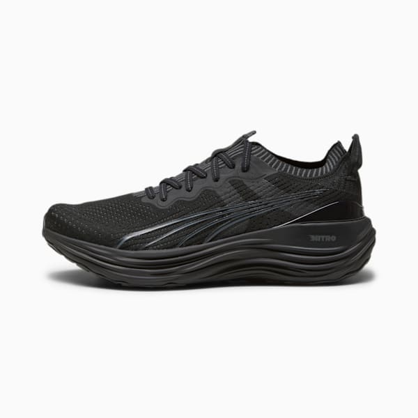 ForeverRun NITRO Knit Men's Running Shoes, PUMA Black-Shadow Gray, extralarge-GBR