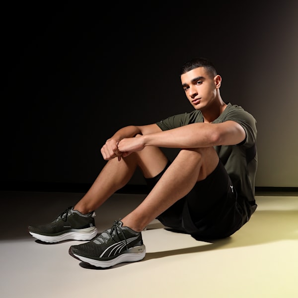 ForeverRun NITRO™ Knit Men's Running Shoes, Dark Olive-PUMA White, extralarge-IND