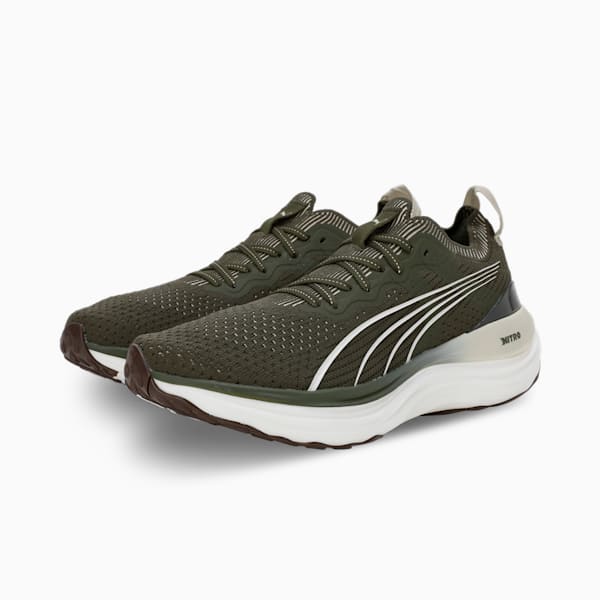 ForeverRun NITRO™ Knit Men's Running Shoes, Dark Olive-PUMA White, extralarge-IND