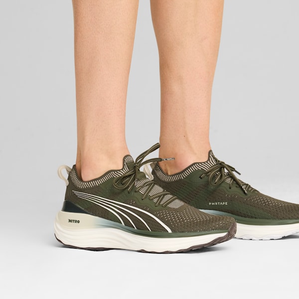 ForeverRun NITRO™ Knit Men's Running Shoes, Dark Olive-PUMA White, extralarge-IND