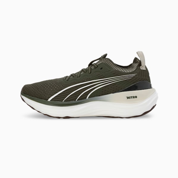 ForeverRun NITRO™ Knit Men's Running Shoes, Dark Olive-PUMA White, extralarge-IND