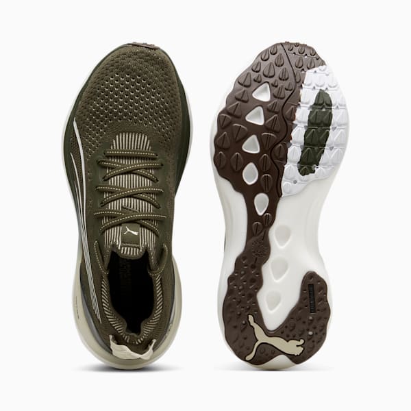 Souliers de course à pied tricotés ForeverRun NITRO Homme, Dark Olive-PUMA White, extralarge