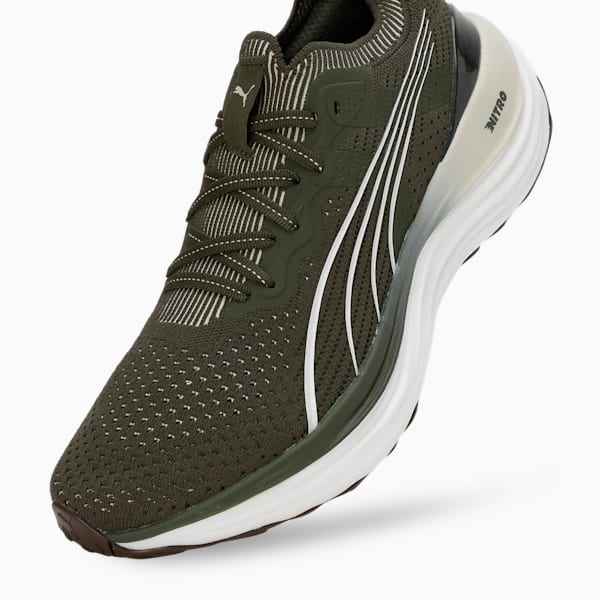 ForeverRun NITRO™ Knit Men's Running Shoes, Dark Olive-PUMA White, extralarge-IND