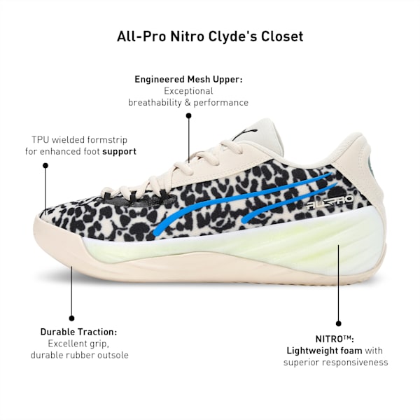 Clyde's Closet All-Pro NITRO Unisex Basketball Shoes, Alpine Snow, extralarge-IND