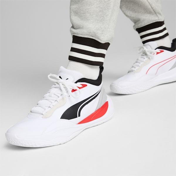Souliers de basketball Playmaker Pro Plus, PUMA White-For All Time Red, extralarge
