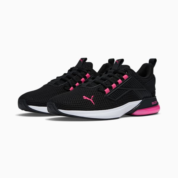 Tenis para correr para mujer Cell Rapid, PUMA Black-Glowing Pink-PUMA White, extralarge
