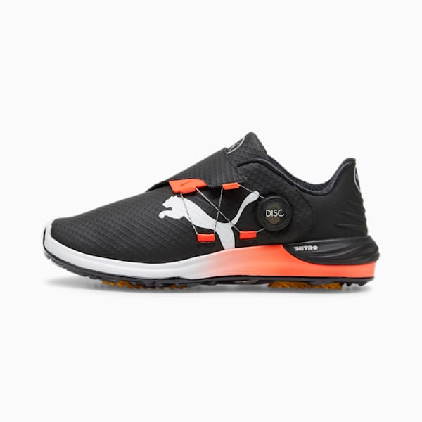 メンズ ゴルフ ファントムキャット ニトロ ディスク スパイクレスシューズ, PUMA Black-Red Blast, extralarge-JPN