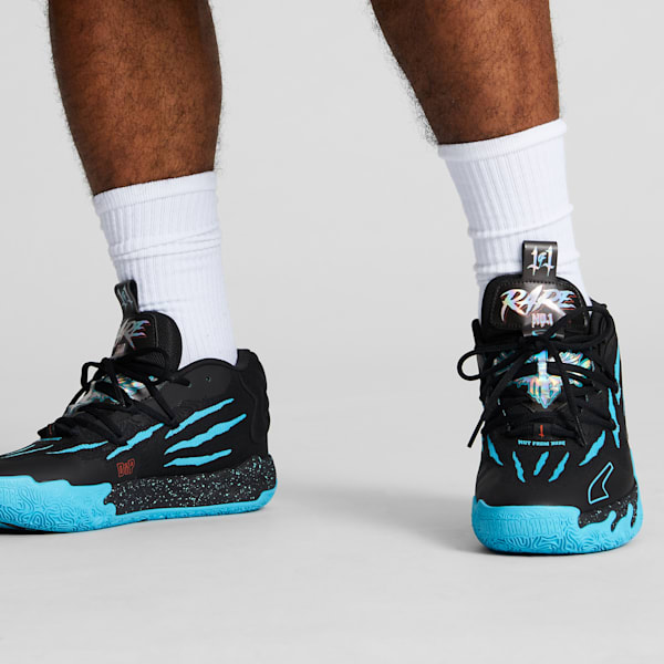 Tenis de básquetbol para hombre PUMA x LAMELO BALL MB.03 Blue Hive, PUMA Black-Bright Aqua, extralarge