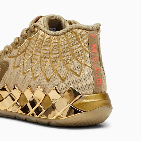 Zapatos de básquetbol MB.01 Golden Child, Metallic Gold-Fiery Coral, extralarge