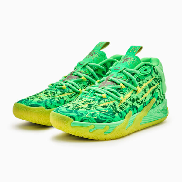 PUMA x LAFRANCE MB.03 Unisex Basketball Shoes, Fluro Green Pes-PUMA Green-Fluro Yellow Pes, extralarge-AUS