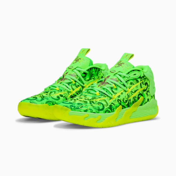 Chaussures de basketball PUMA x LAMELO BALL MB.03 LaFrancé, homme, Fluro Green Pes-PUMA Green-Fluro Yellow Pes, extralarge