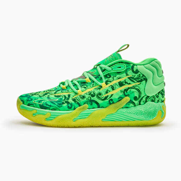 PUMA x LAFRANCE MB.03 Unisex Basketball Shoes, Fluro Green Pes-PUMA Green-Fluro Yellow Pes, extralarge-AUS