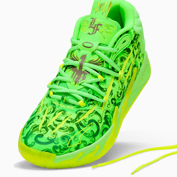 Chaussures de basketball PUMA x LAMELO BALL MB.03 LaFrancé, homme, Fluro Green Pes-PUMA Green-Fluro Yellow Pes, extralarge