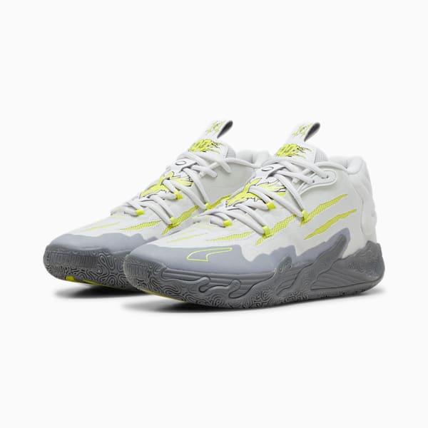 Chaussures de basketball MB.03 Hills, Feather Gray-Lime Smash, extralarge