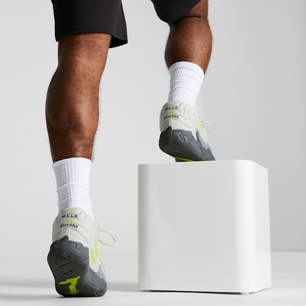 Tenis de basquetbol MB.03 Hills&nbsp;, Feather Gray-Lime Smash, extralarge