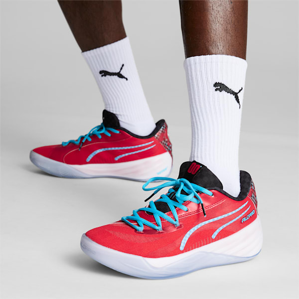 Tenis de basquetbol All-Pro NITRO Scoot, For All Time Red-Bright Aqua, extralarge