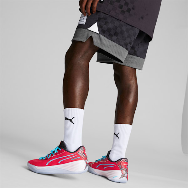 Tenis de basquetbol All-Pro NITRO Scoot, For All Time Red-Bright Aqua, extralarge