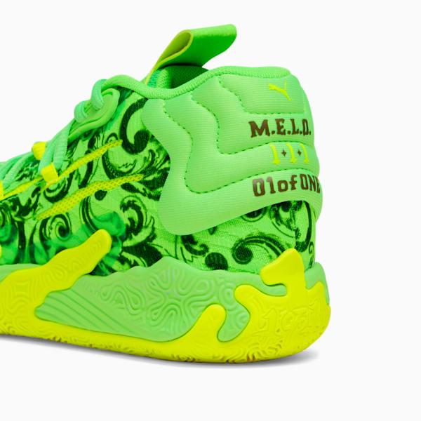 Chaussures de basketball PUMA x LAMELO BALL MB.03 LaFrancé, grand enfant, Fluro Green Pes-PUMA Green-Fluro Yellow Pes, extralarge