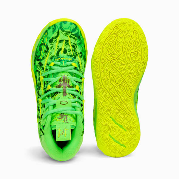 Chaussures de basketball PUMA x LAMELO BALL MB.03 LaFrancé, grand enfant, Fluro Green Pes-PUMA Green-Fluro Yellow Pes, extralarge