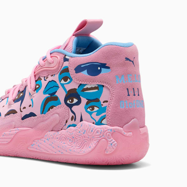 Chaussures de basketball MB.03 PUMA x LAMELO BALL x Porsche Legacy pour homme, Pink Lilac-Team Light Blue, extralarge