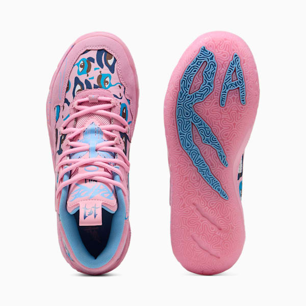 Chaussures de basketball MB.03 PUMA x LAMELO BALL x Porsche Legacy pour homme, Pink Lilac-Team Light Blue, extralarge