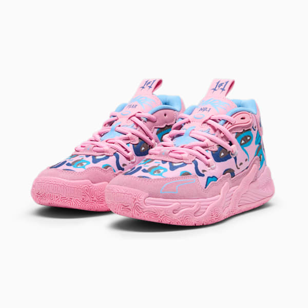 Chaussures de basketball MB.03 PUMA x LAMELO BALL x Porsche Legacy  Homme, Pink Lilac-Team Light Blue, extralarge