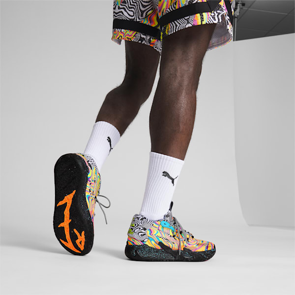 MELO x DEXTER'S LAB MB.03 Men's Basketball Shoes, Hoka Bondi 8 2e Wide Black White Men Road Running Maratho, extralarge