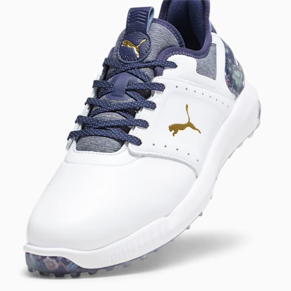 メンズ ゴルフ PUMA × LIBERTY イグナイト エレベート スパイクレスシューズ, PUMA White-PUMA Navy, extralarge-JPN