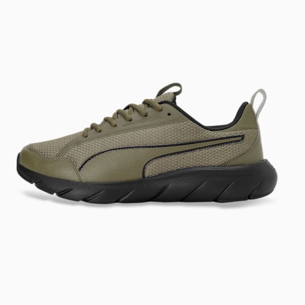 Softride Flex Lace Wide Running Sneakers, PUMA Olive-PUMA Black, extralarge-IND
