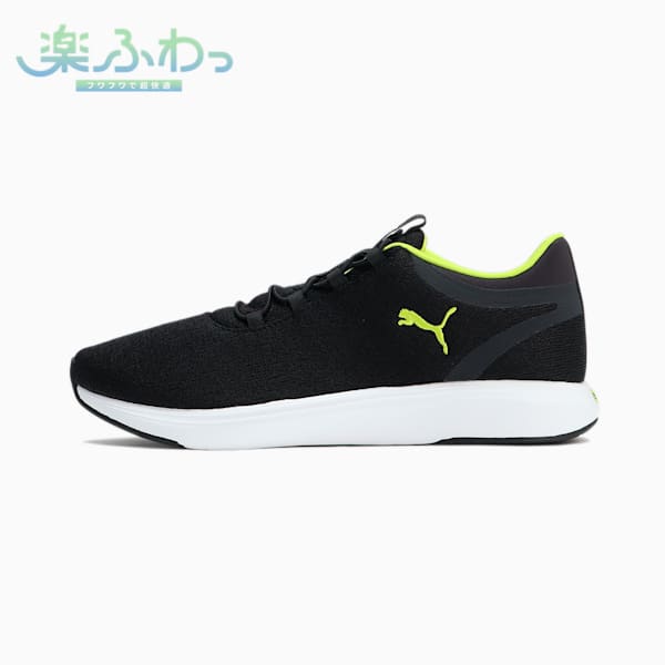 ユニセックス ソフトライド クルーズ 2 スリップ オン コード ランニングシューズ, PUMA Black-Lime Pow-Flat Dark Gray, extralarge-JPN