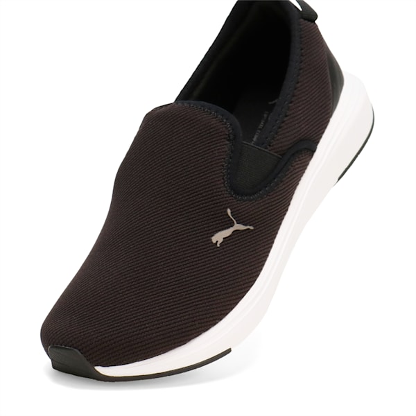 ウィメンズ ソフトライド クルーズ 2 スリッポン ランニングシューズ, PUMA Black-Bronze, extralarge-JPN
