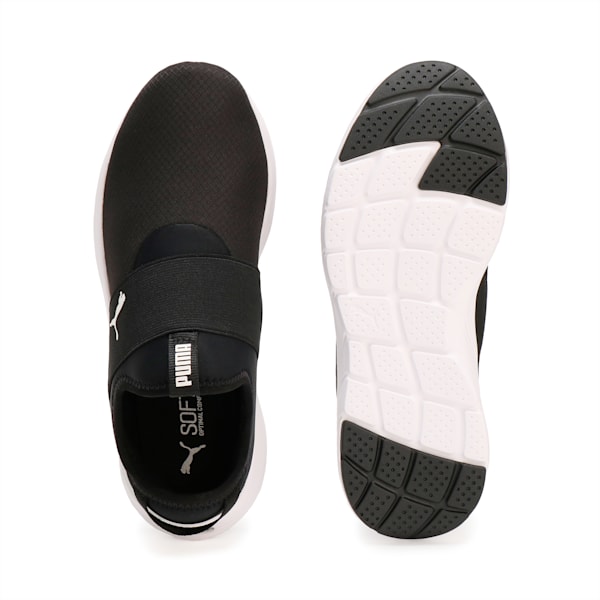 ウィメンズ ソフトライド REMI スリッポン ランニングシューズ, PUMA Black-PUMA White-PUMA Silver, extralarge-JPN