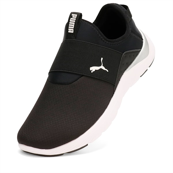 ウィメンズ ソフトライド REMI スリッポン ランニングシューズ, PUMA Black-PUMA White-PUMA Silver, extralarge-JPN