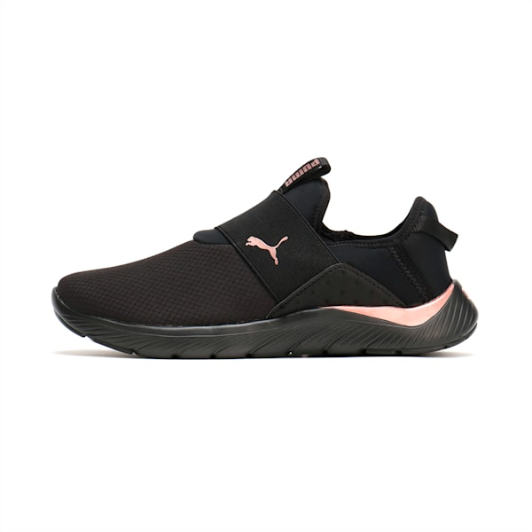 ウィメンズ ソフトライド REMI スリッポン ランニングシューズ, PUMA Black-Rose Gold, extralarge-JPN