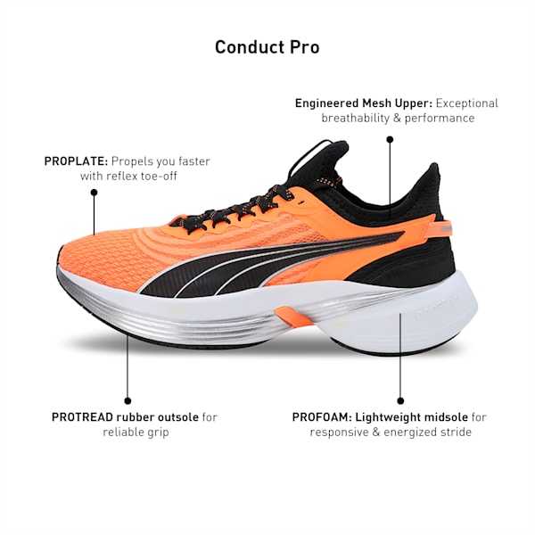 Conduct Pro Unisex Running Shoes, Neon Citrus-PUMA White-PUMA Black, extralarge-IND