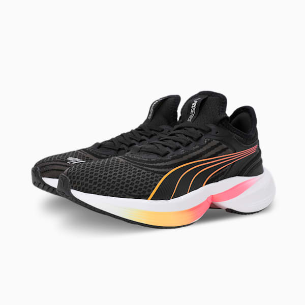 Conduct Pro Unisex Running Shoes, PUMA Black-Sun Stream-Sunset Glow, extralarge-IND