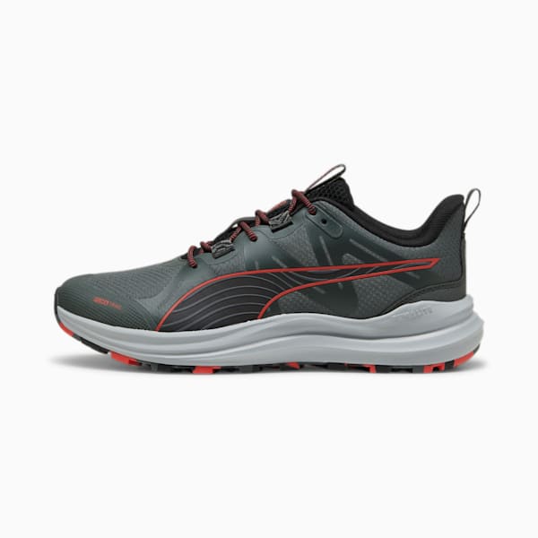 Reflect Lite Trailrunning Shoes, Mineral Gray-PUMA Black-Active Red, extralarge