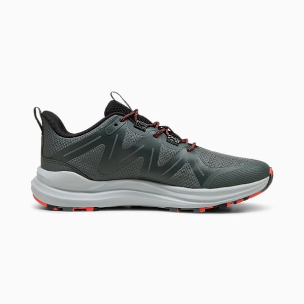 Reflect Lite Trail Running Shoes, Mineral Gray-PUMA Black-Active Red, extralarge