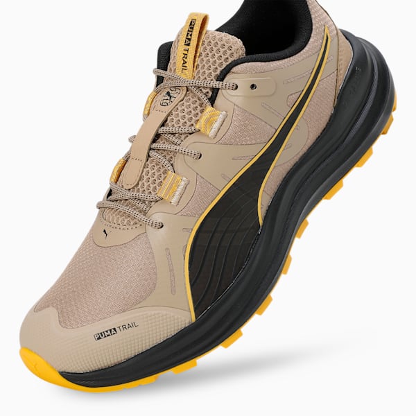 Reflect Lite Trail Running Shoes, Prairie Tan-Yellow Sizzle-PUMA Black, extralarge-IND
