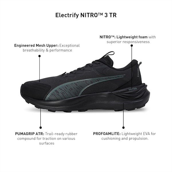 Electrify NITRO™ 3 Men's Trail Running Shoes, PUMA Black-Mineral Gray, extralarge-IND