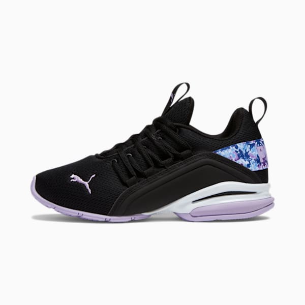 Axelion Mesh First Frost Big Kids' Sneakers, PUMA Black-Vivid Violet, extralarge