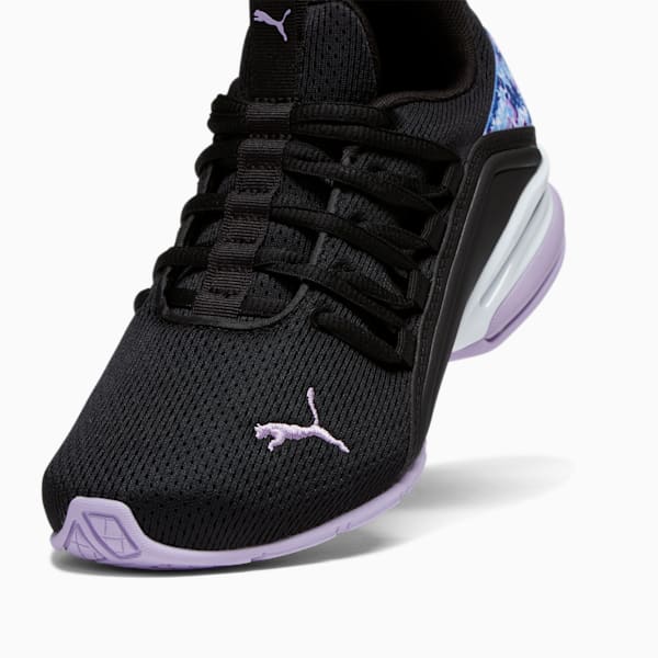 Axelion Mesh First Frost Big Kids' Sneakers, PUMA Black-Vivid Violet, extralarge