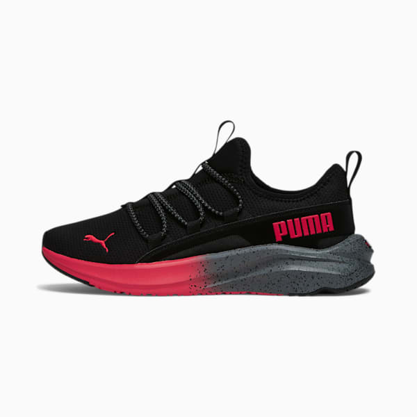 Softride One4All Splatter Fade Big Kids' Sneakers, PUMA Black-For All Time Red, extralarge