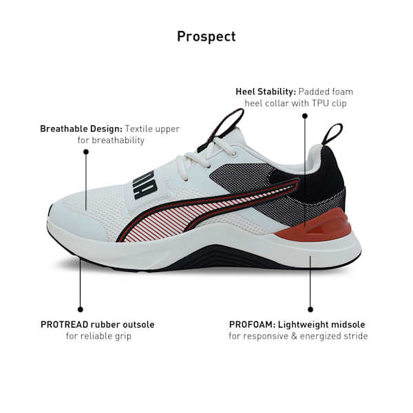 Prospect Training Shoes, Vapor Gray-Mars Red, extralarge-IND