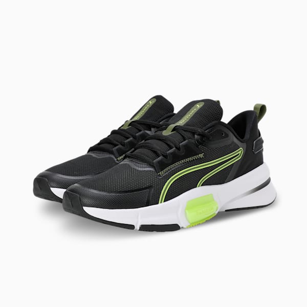 PWRFrame TR 3 Men's Training Shoes, PUMA Black-Olive Green-Lime Pow, extralarge-IND