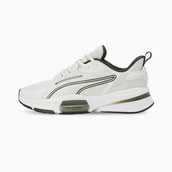 PWRFrame TR 3 Men's Training Shoes, Vapor Gray-Dark Olive-PUMA White, extralarge-IND