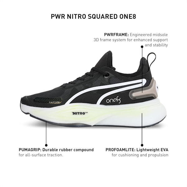 PWR NITRO™ Squared one8 Men's Training Shoes, PUMA Black-PUMA White, extralarge-IND