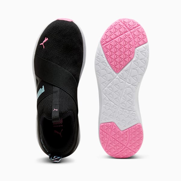 Tenis de running slip on para mujer Better Foam Prowl, PUMA Black-Fast Pink-Dewdrop, extralarge