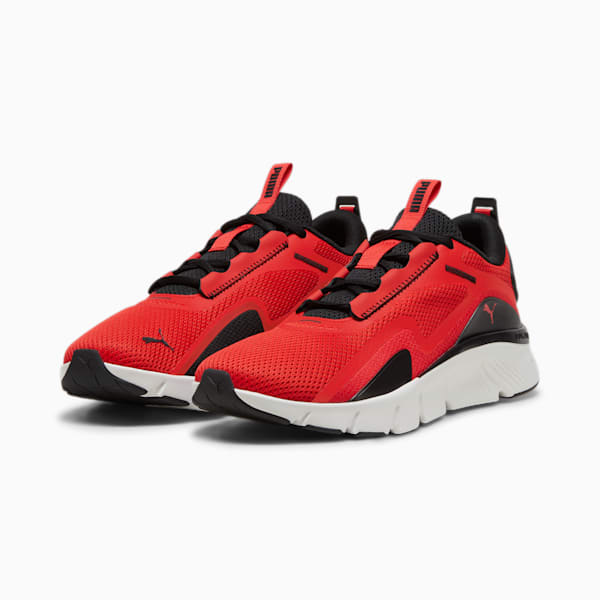 FlexFocus Lite Unisex Running Shoes, For All Time Red-PUMA Black-Feather Gray, extralarge-IND